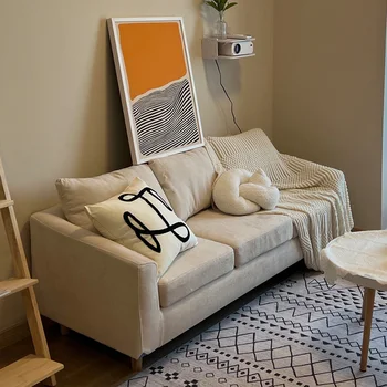 Модерен диван Конвертируема функция 2-местен диван за спалня Модерен накланящ се релакс Минималистичен Muebles Икономически мебели за дома