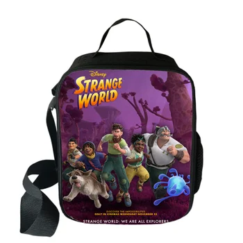 Disney Strange World Protect Lunch Bags Boys Girls Travel Tote Bags Picnic Food Fresh Storage Bags Student Mini Messenger Bag
