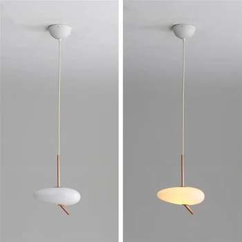 Nordic модерно изкуство творчески висулка светлини докосване затъмняване стъклена топка полилей LED вътрешно осветление ресторант спалня лампа