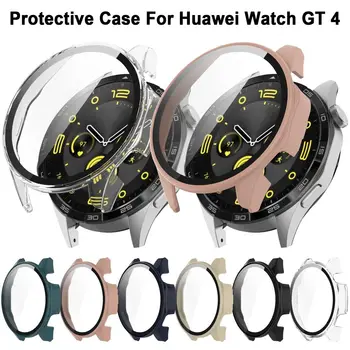Smart Watch PC защитен калъф за Huawei Watch GT 4 41 / 46mm Пълно покритие Твърд прозрачен капак + Калъф за протектор на закаления екран