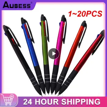 1~20PCS цветове натиснете химикалка метални стилус писалки с химикалки екран писалка за всички капацитивен екран Студентски офис