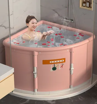 Баня триъгълник надуваема вана домакинство сгъваема вана за възрастни вана спа масаж парна вана пукнатина вана баня консумативи