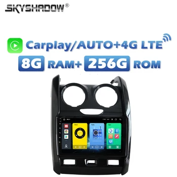 4G SIM безжичен Carpaly Auto Android 13.0 8G + 256G кола DVD плейър GPS карта RDS радио Wifi Bluetooth за Renault Duster 2015-2020
