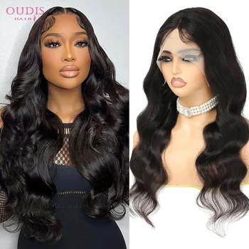 Body Wave Lace Front Wigs Human Hair 13x4 HD Transparent Lace Front Wigs Human Hair Pre Plucked With Baby Hair 180% плътност