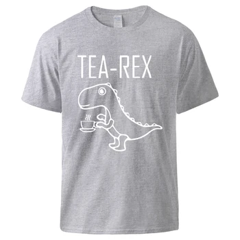 Смешни карикатура чай Rex T ризи Мъж Casual Loose спортно облекло Лято памук къс ръкав T Топ 2020 Hot Sell Homme облекло