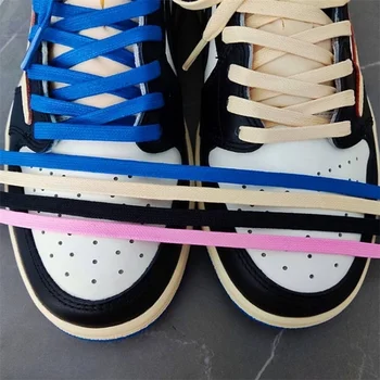 1 чифт плоски памучни бели черни розови връзки за обувки спортни ежедневни баскетболни обувки дантели жени мъже обувки