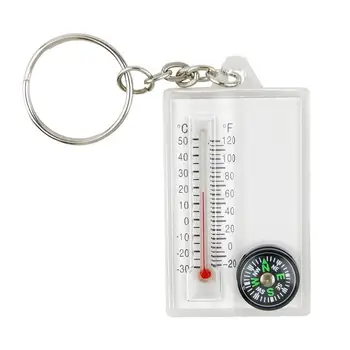 Компас термометри ключодържател преносим палеца компас ултралек туризъм компас лек ловен компас за лов възрастни