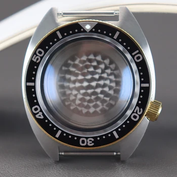 41mm луксозен мъжки часовник аксесоари риба тон случай мод SKX 6105 за Seiko Nh34 Nh35 Nh36 Nh38 движение 28.5mm набиране глава пръстени