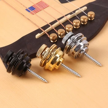 Китарна каишка Брави Бутони Метални крайни щифтове с монтажни винтове за китара бас