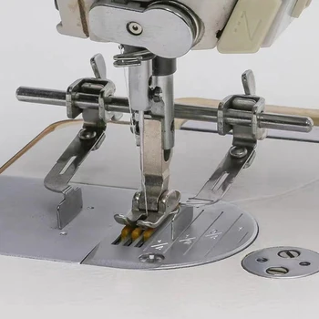 1pc Двойна Guide Stitch Владетел Шевни машини Аксесоари за промишлени единични игла ляво дясно Fabric Guide Части