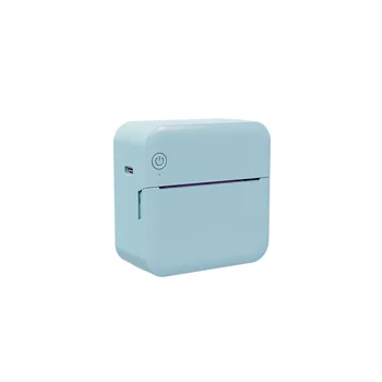 Мини джобен принтер Memo Сметка Фотопринтери Портативен Bluetooth термопринтер за етикети Малък домашен принтер Син