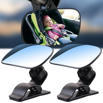 360° Завърта Преглед на безопасността на автомобила Огледало на задната седалка Бебешко огледало за кола Деца с лице към задното отделение Грижа за бебето Квадратна безопасност Детски монитор