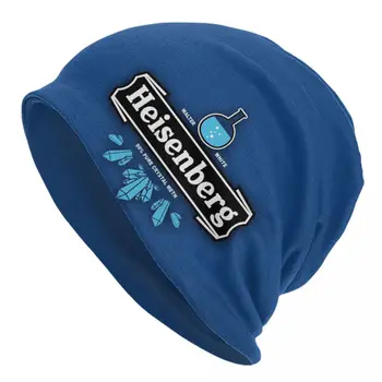 Blue Breaking Bad Heisenberg Skullies Beanies Caps За мъже Жени Унисекс улица Зимна топла плетена шапка Шапки за възрастни