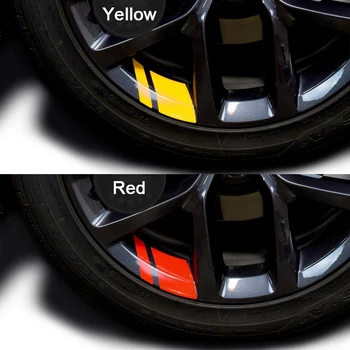6Pcs стикер за кола Светлоотразителни главини на колелата за Renault Меган Модус Клио Модус Канго Логан Сандеро