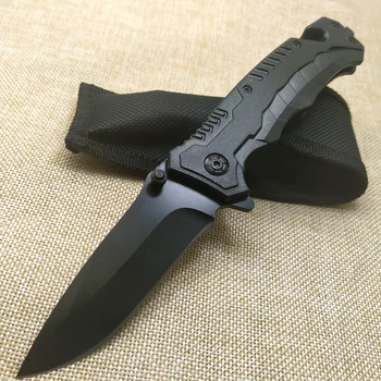 Дамаск 5CR15mov Професионален нож за оцеляване Тактическо сгъване Titan Blade Steel Pocket Knife Перфектен подарък за къмпинг на открито