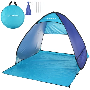 Автоматична незабавна изскачаща плажна палатка Ултралек открит къмпинг Sun Shelter Tent Canopy Cabana с чанта за носене