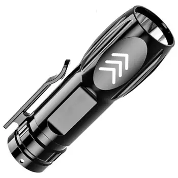Portable USB зареждане фенерче Висока мощност LED фенери Zoom Highlight светлини Открит къмпинг риболовни факли Инструменти за осветление