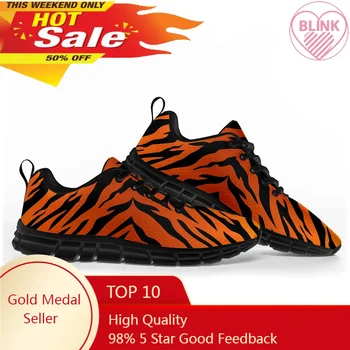 Tiger Stripe 3D печат спортни обувки мъжки женски тийнейджър деца деца маратонки прилив отпечатани причинно-следствена връзка потребителски качество двойка обувки