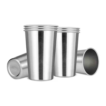 Premium чаши от неръждаема стомана 16 Oz Pint Cup Tumbler (8 Pack) - Стифиране Durable Cup
