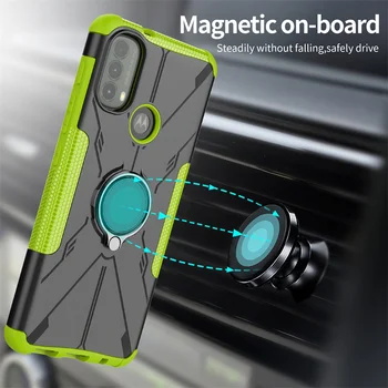 Funda За Motorola Moto G71 G51 E40 E30 G31 G41 G Мощност 2022 Edge 20 Pro Lite Cover Твърд държач за пръстен Защитете калъфа за мобилен телефон