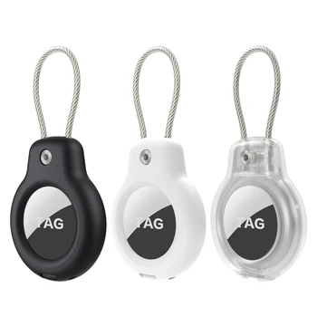 За Apple AirTag държач кабел за въздух етикет случай ключодържател ключове пръстен ключодържател GPS тракер локатор устройство капак за airtags случай