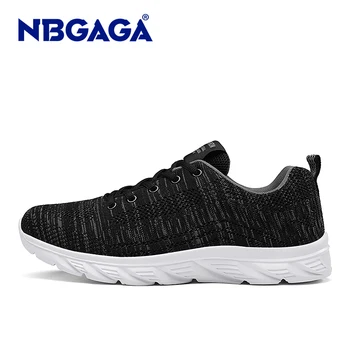 Спортни обувки за мъже обувки маратонки черни обувки ежедневни мъже жени плетени маратонки дишащи спортни обувки за бягане