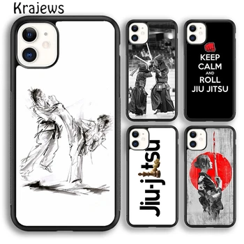 Krajews BJJ Бразилски Jiu Jitsu Art телефон случай капак за iPhone 15 SE2020 14 6 7 8 плюс XR XS 11 12 13 про макс кок Фундас