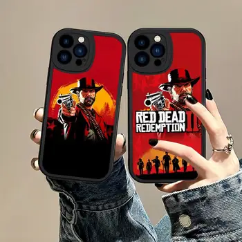 Red Dead Redemption 2 Game Phone Case за iPhone 11 12 13 14 15 X XR Pro MAX 7 8 Plus Защитно кожено меко задно покритие