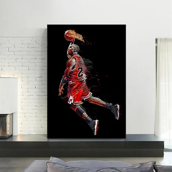 Спорт Баскетбол Вдъхновяващи думи Рисуване на платно Мотивационни плакати и отпечатъци Картина за стена за хол декор