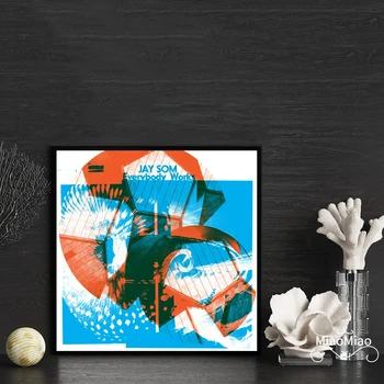 Jay Som Everybody Works Музикален албум Обложка Плакат Платно Арт Печат Начало Декор Стенопис ( Без рамка )