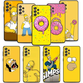 Funny Homer Simpsons телефон случай за Samsung Galaxy A52 A53 A12 A32 A71 A33 A13 A51 A21s A23 A31 A22 A72 A73 A24 A41