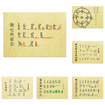 Последният Qizong на майстора по бойни изкуства: плакат за печат с различни трикове