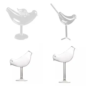 for Creative Bird Cocktail Goblet Стъклен сватбен подарък за сок Easy to Hol