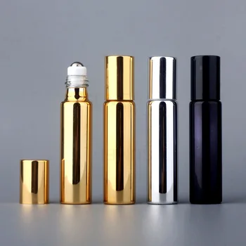 10ml галванично златно етерично масло ролка на бутилка мини пълнител парфюм бутилка пътуване парфюм контейнери жени козметични