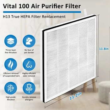 За Levoit Vital 100 аксесоари за пречистване на въздух Vital100-RF подмяна True HEPA високоефективен активиран филтър