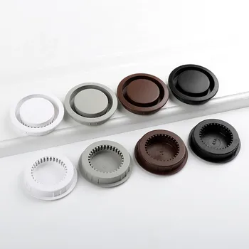 5pcs кръгла пластмасова вентилационна вентилация 50mm вентилационен шкаф шкаф килер невидима решетка капак дифузьор вентилационен отвор