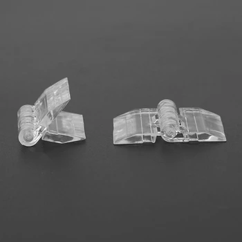 10Pcs трайни прозрачни прозрачни акрилни пластмасови сгъваеми панти Perspex панта за съхранение кутия връзка витрина мебели
