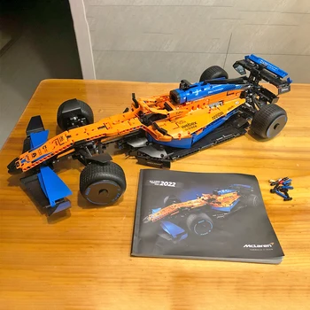 Нов IN 42141 McLarened Tech съвместим F1 формула кола модел градивни блокове град превозно средство тухли играчки за деца коледни подаръци