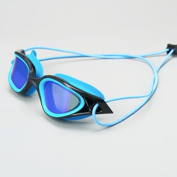 Нови очила за плуване въжена глава с възрастни цветни галванични поляризирана светлина водоустойчива и анти-мъгла открито плувно стъкло