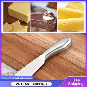 1PC многофункционален нож за сирене Нож за масло от неръждаема стомана Домакински тост Десерт Конфитюр нож Кухненски инструменти за печене