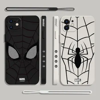 Marvel Hot Movie SpiderMan телефон случай за Samsung Galaxy S23 S22 S21 S20 Ultra FE S10 4G S9 S10E бележка 20 10 9 плюс с ремък
