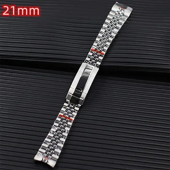 Simple Watch каишка 21MM стомана модифицирана каишка гмуркане Watch Band Регулируема каишка за 41MM календар Watch Case