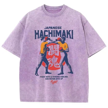 Измита тениска за мъже, тениска в японски стил, аниме черва череп рицар графика мъжко облекло, 100% памук къс ръкав жени