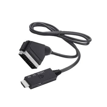 HDMI -Съвместим с кабел за свързване на Scart 1M аудио / видео конвертор HDMI -съвместим с Scart HD конвертор