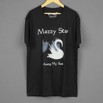 Mazzy Star T-Shirt Among My Swan Psychedelic Rock Shoegaze Dream Pop Radiohead The Breeders Men Summer Long Sleeves Cotton Tee