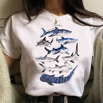 Китове топ жени смешно Tee женски дизайнер смешно графични дрехи
