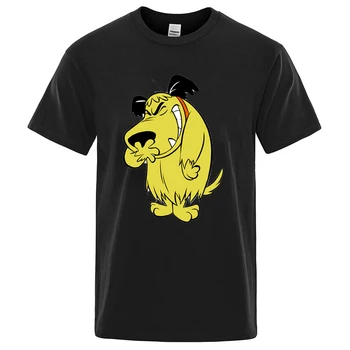 Muttley T shirt Cartoon Funny Cotton Laughing Dog Humor Hihi Heehee Haha Fashion Street T-shirt Men Brand Tee Shirt