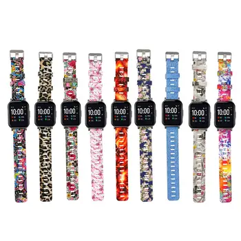 Силиконова мека лента за часовник за Haylou Smart Watch Strap Разнообразна гривна за печат на цветя за Haylou LS02
