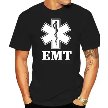 Тънка бяла линия EMS EMT Парамедик Спешна медицинска помощ Тениска тениска