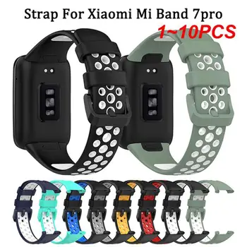  1 ~ 10PCS дишаща каишка за китка за Mi Band 7 7pro Заместваща гривна TPU маншет за Mi Band 7 Smart Watch